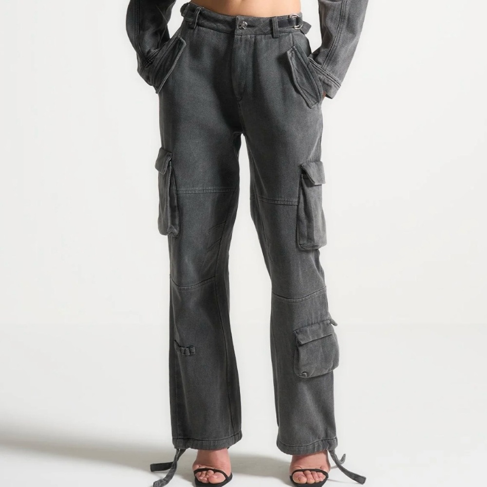 Maniere De Voir Gray Cargo Jeans